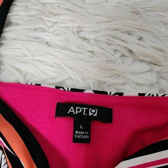 Apt 9 sundress pink print woman's size L summer beach - Picture 3 of 6